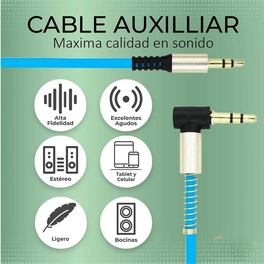 Miniatura 3 de Cable Auxiliar 1x1 Con Microfono 102
